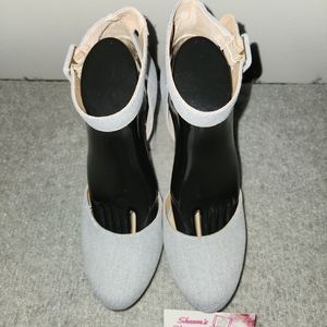 Sun $ Stone platform heels denim size 10